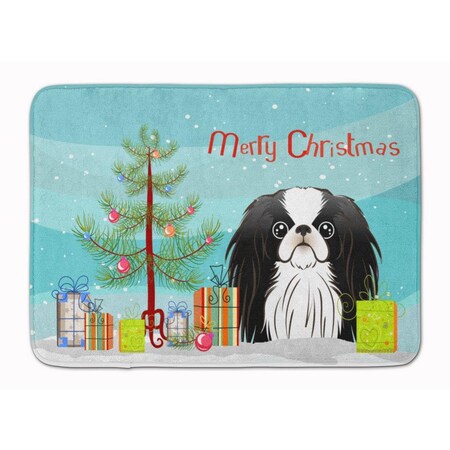 Carolines Treasures Christmas Tree and Japanese Chin Machine Washable Memory Foam Mat BB1602RUG